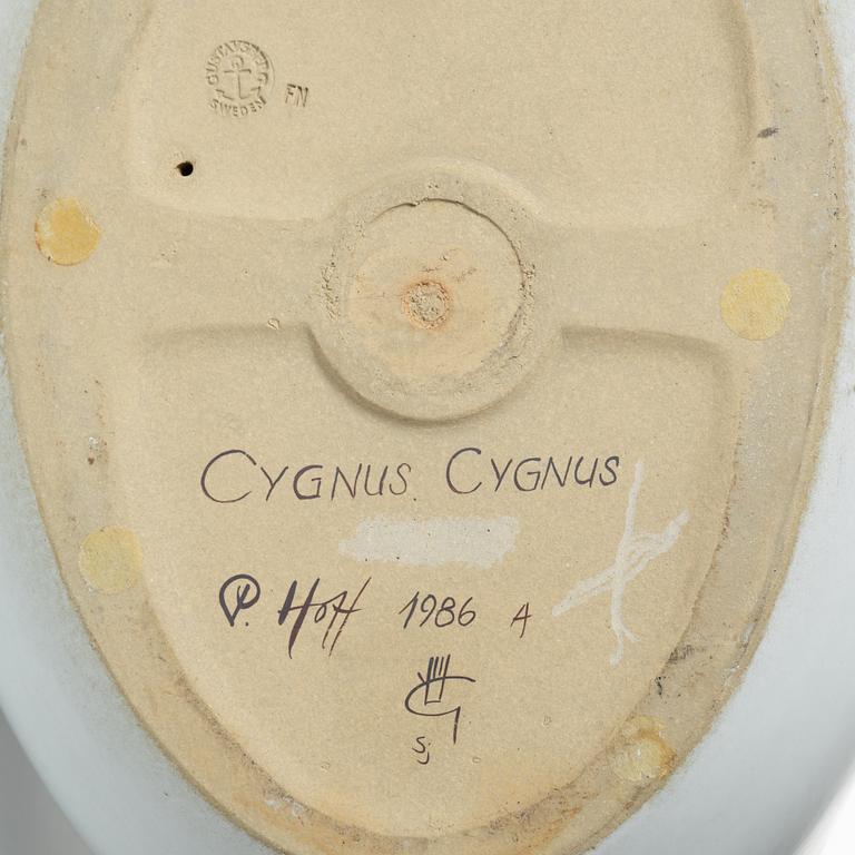 Paul Hoff, a stoneware sculpture of a swan, "Cyngus Cyngus", Gustavsbergs STudio, Sweden, 1986.