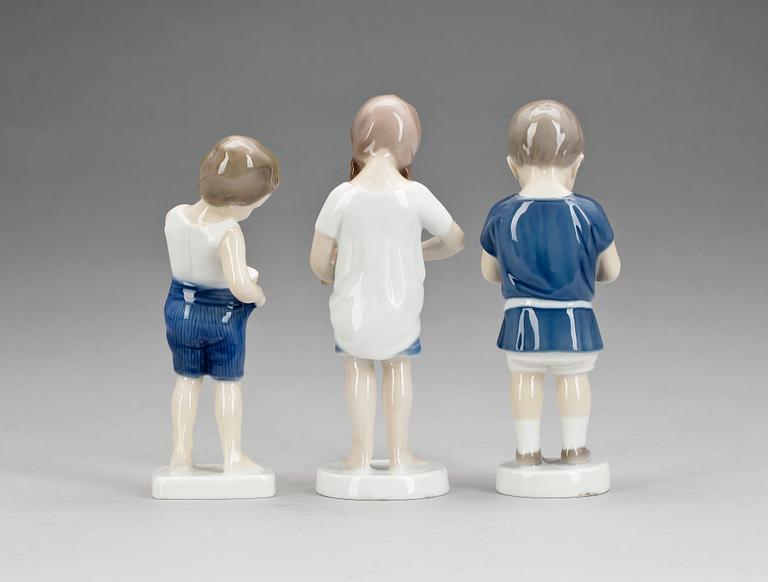 FIGURINER, 3 st, porslin, Bing & Gröndahl, 1900-talets andra hälft.