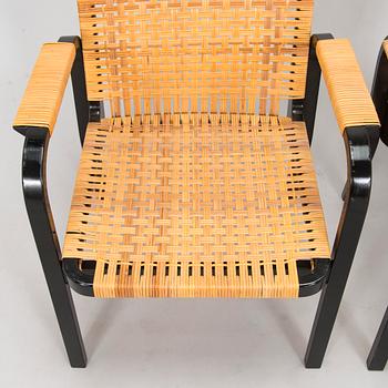 Alvar Aalto, four 1970s '45' armchairs for Artek.