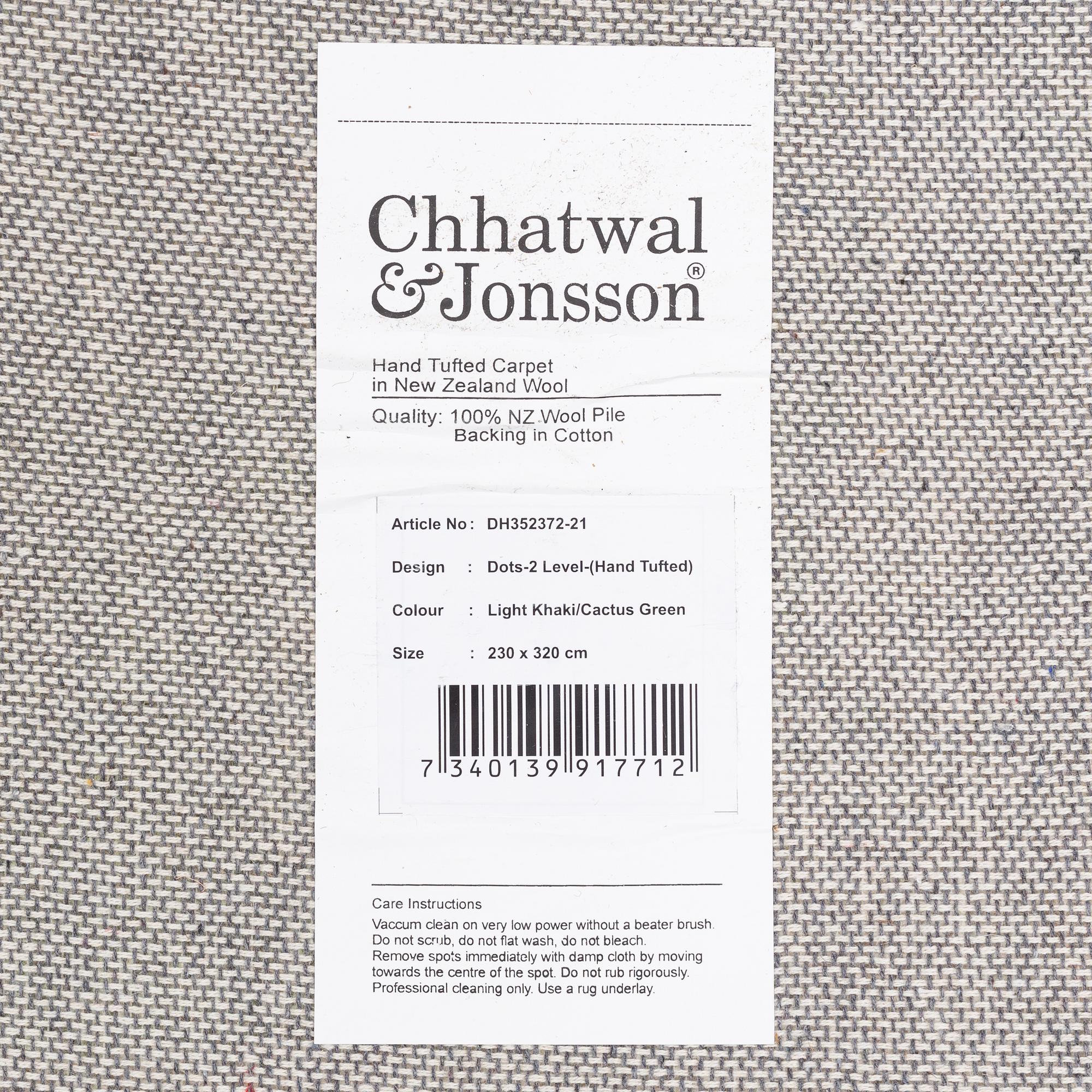 Matta, handtuftad, "Dots 2 Level", Chhatwal & Jonsson, ca 320 x 230 cm.