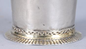 BÄGARE, silver, Olof Fernlöf, Göteborg, 1720 - 1766. 49 gram.