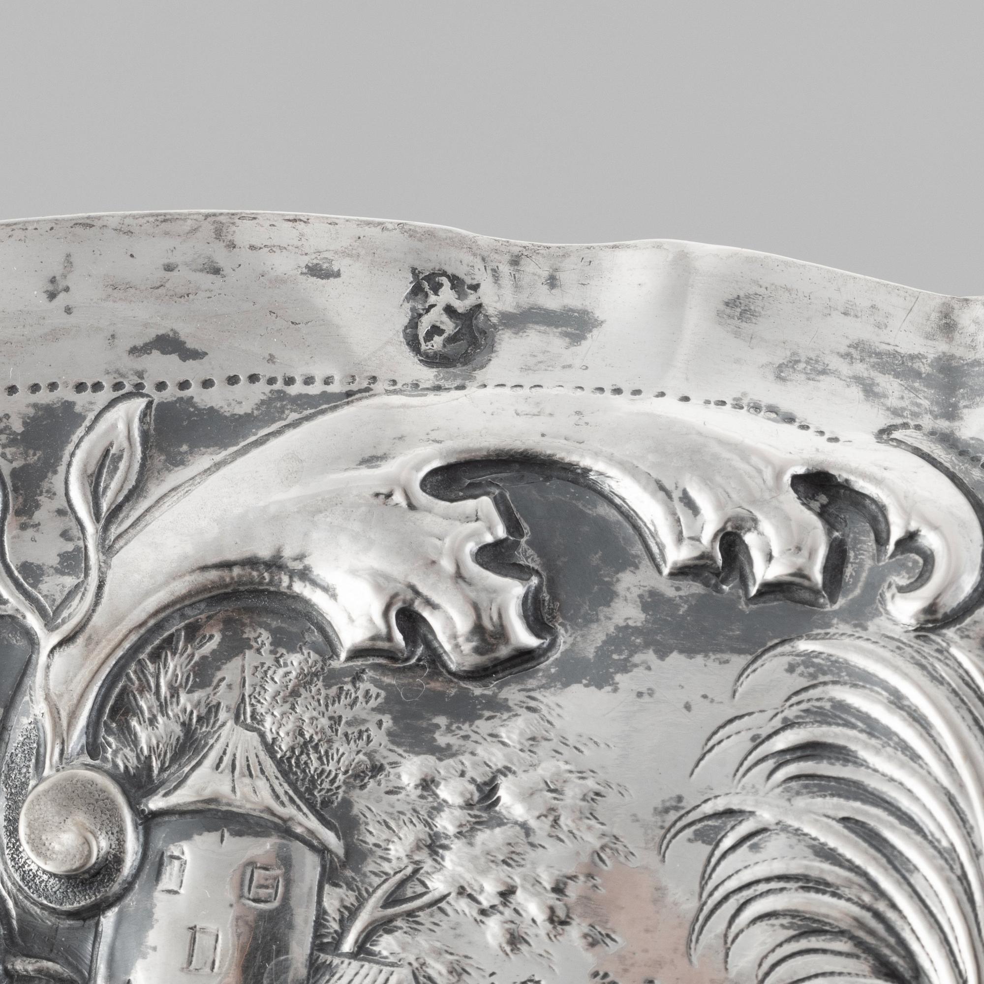 Magnus Myrman, presenterfat, silver, Norrköping (verksam 1706-1730).