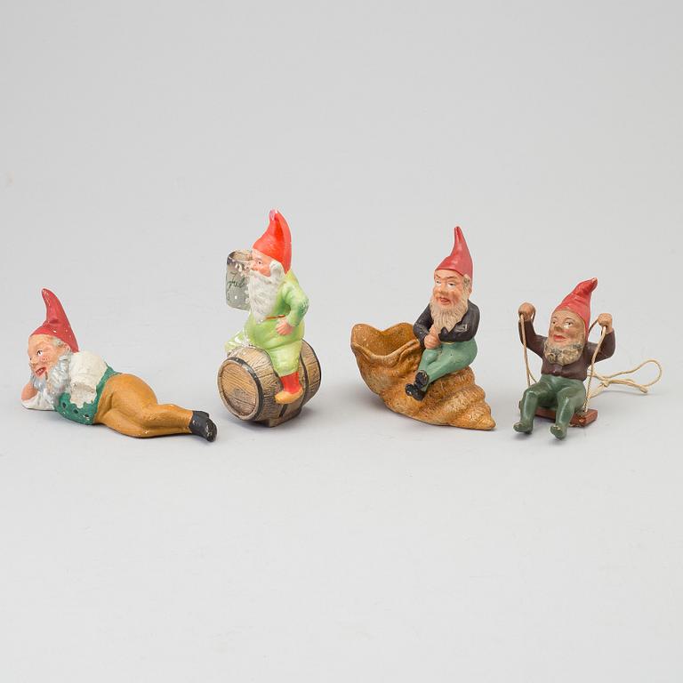 SANTA CLAUS, 4 items. first half of 1900's.