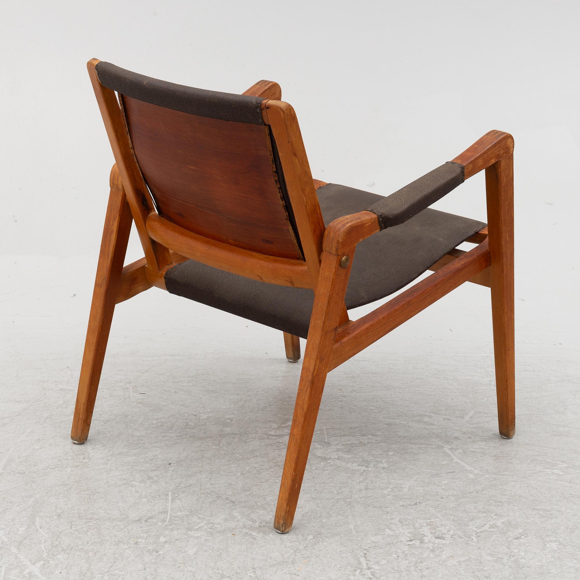 Axel Larsson, fåtölj,  modell 244, Svenska Möbelfabrikerna Bodafors, 1940-50-tal.