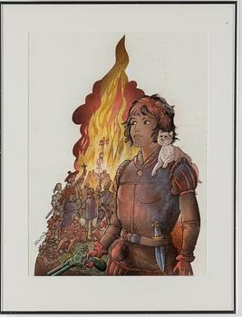 HANS ARNOLD, tusch & akryl, signerad.