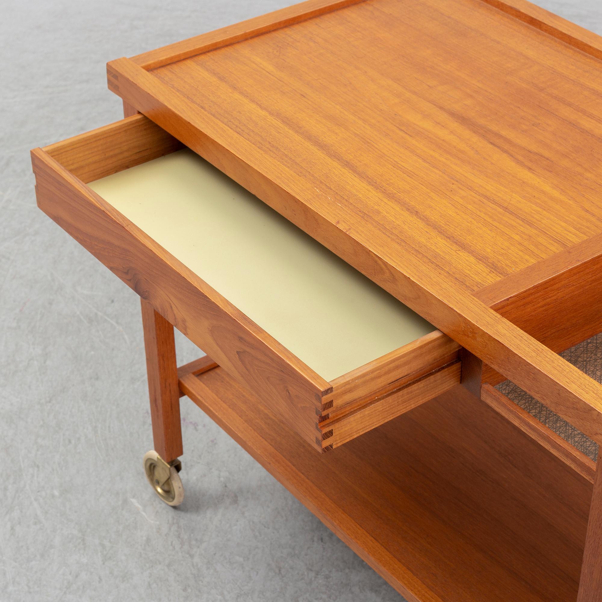 A 'Boy' teak drinks trolley from DS-möbler, 1950's/60's.