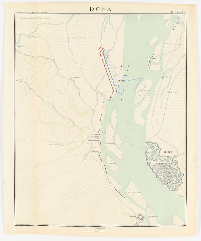 KARTMAPP, "Karl XII på slagfältet", Generalstaben 1918-1919.