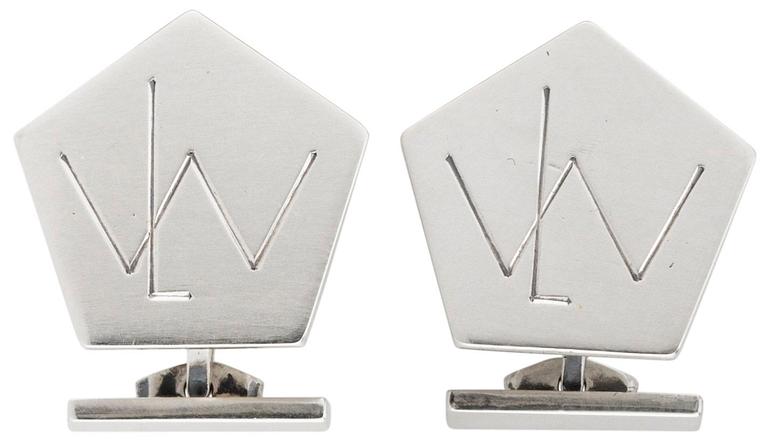 A PAIR OF WIWEN NILSSON sterling cuff-links, Lund1957.