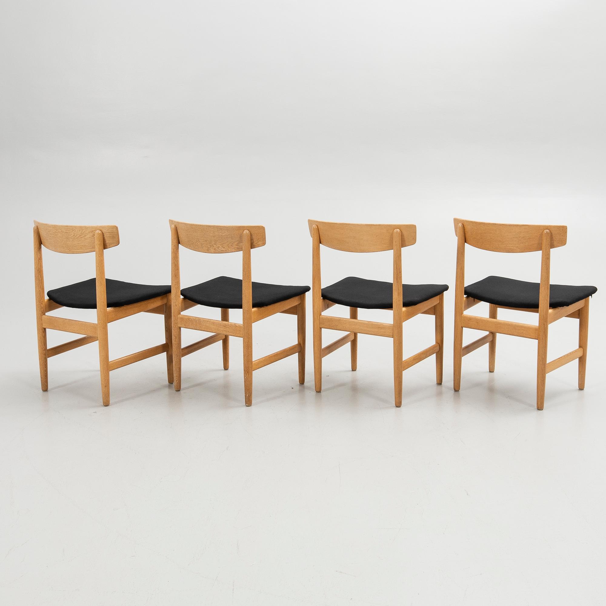 Børge Mogensen, Chairs, 4 pcs, "Öresund", Karl Andersson & Söner, second half of the 20th century.