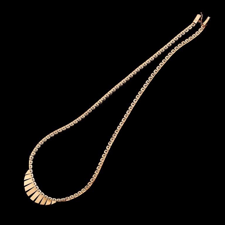 COLLIER, 18 k guld. Vikt ca 20 g.