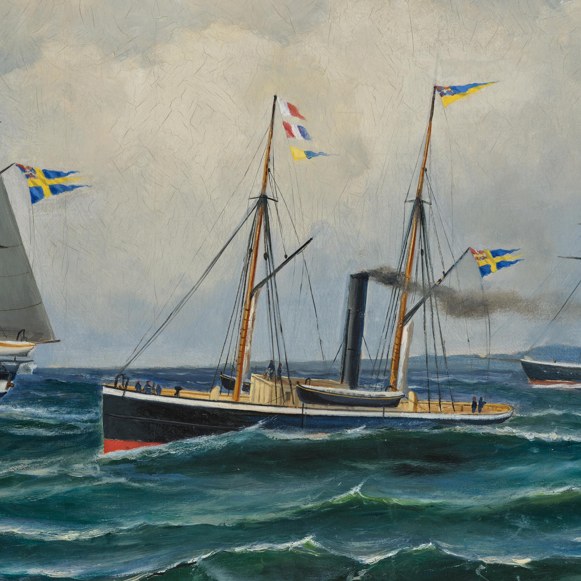 Christian Fredrik Swensson (Svensson), Christian Fredrik Swensson, "Norrköping" and cannon boats.