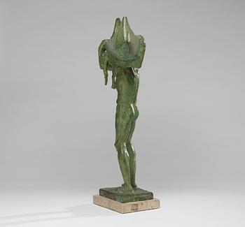 Carl Milles, "Spirit of Transportation (Indian bärande kanot på axlarna)".