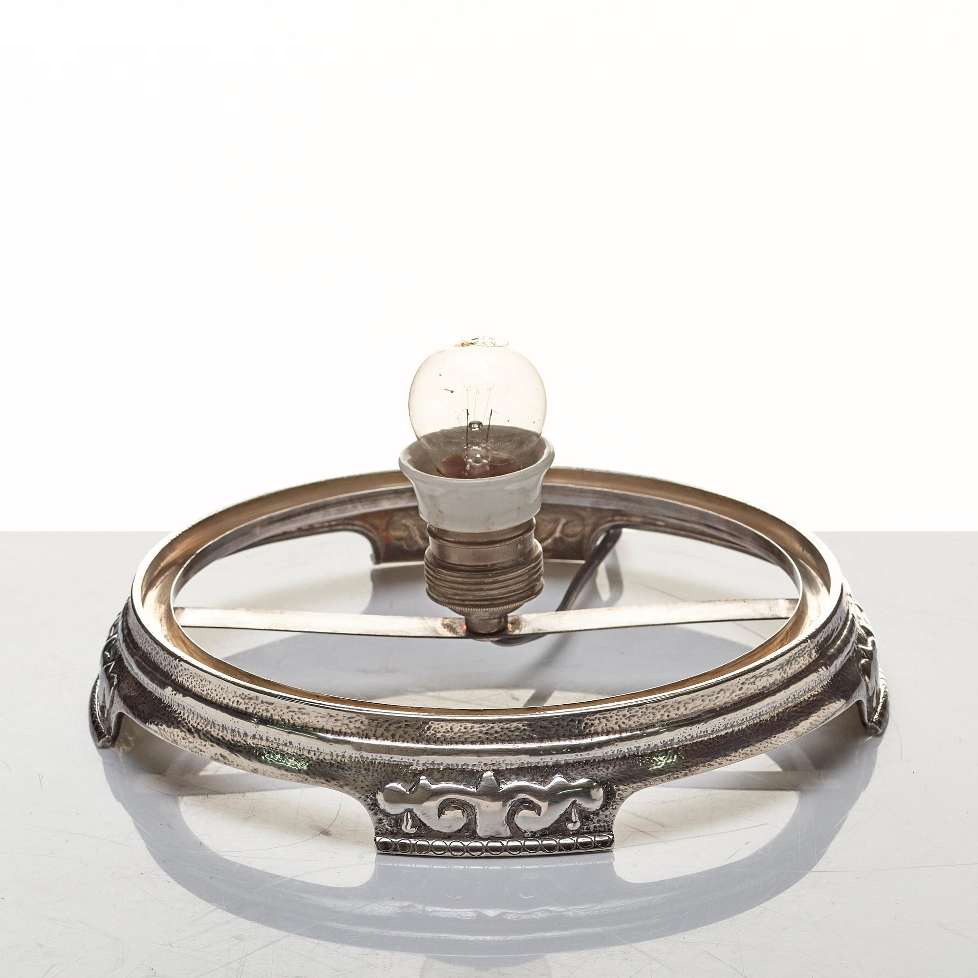Ferdinand Boberg, an Art Nouveau cameo glass table lamp, Reijmyre, Sweden.
