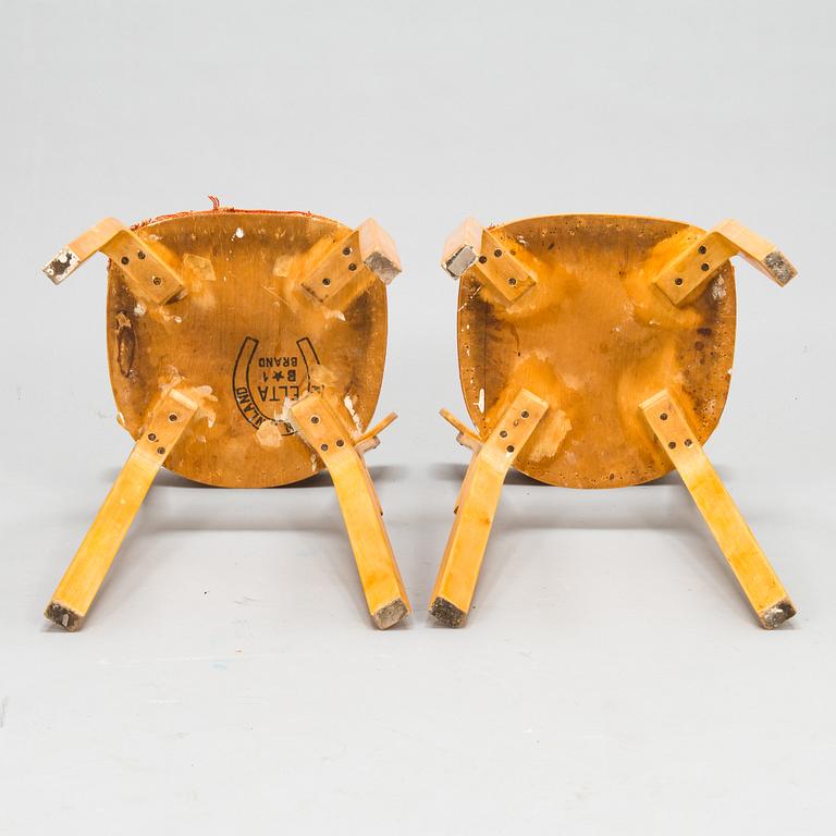 Alvar Aalto, stolar, ett par, modell 69, O.Y. Huonekalu- ja Rakennustyötehdas A.B. 1930/40-tal.