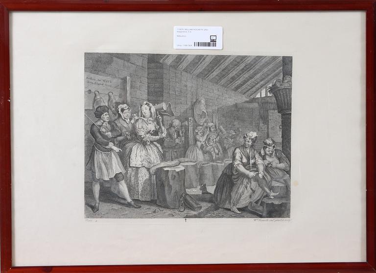 WILLIAM HOGARTH, efter, kopparstick, 6 st.