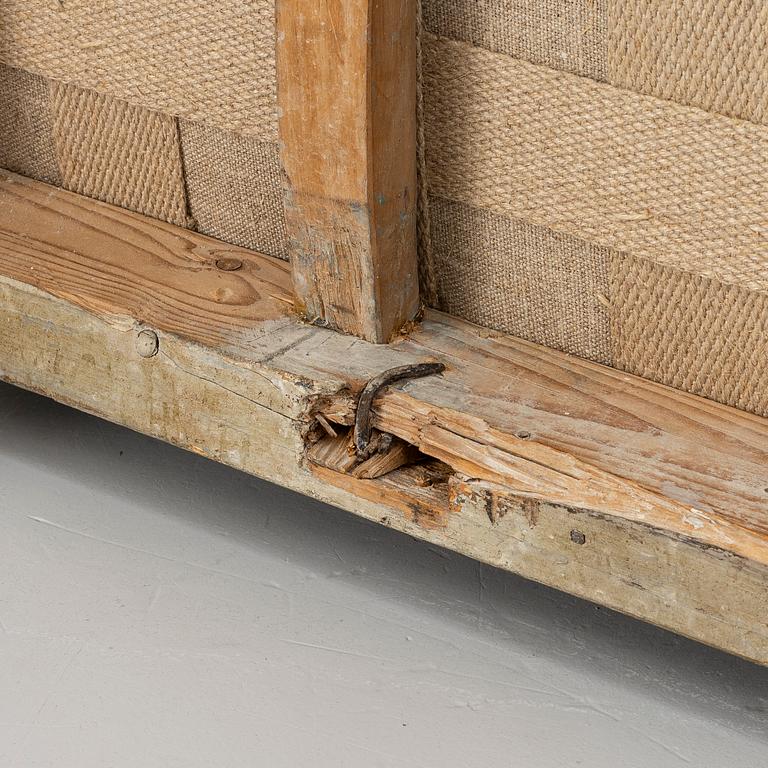 A late Gustavian sofa, circa 1800.