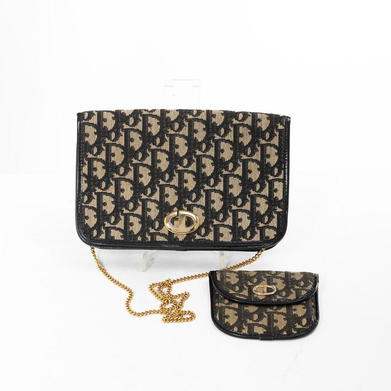 Christian Dior, bag and coin purse, vintage.