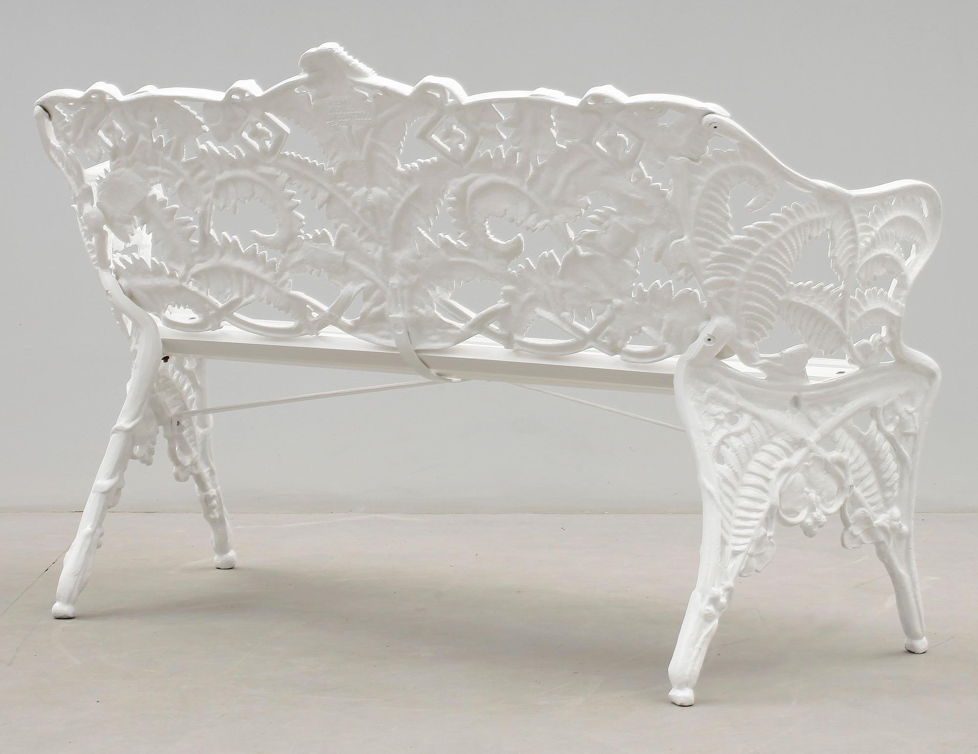 TRÄDGÅRDSSOFFA, gjuten aluminium, Byarum, 1900-talets andra hälft.