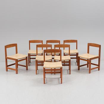 A set of eight 20th century chairs.