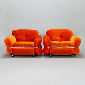 Kurt Hvitsjö, A pair of 1970's 'Hannibal' armchairs for Isku.