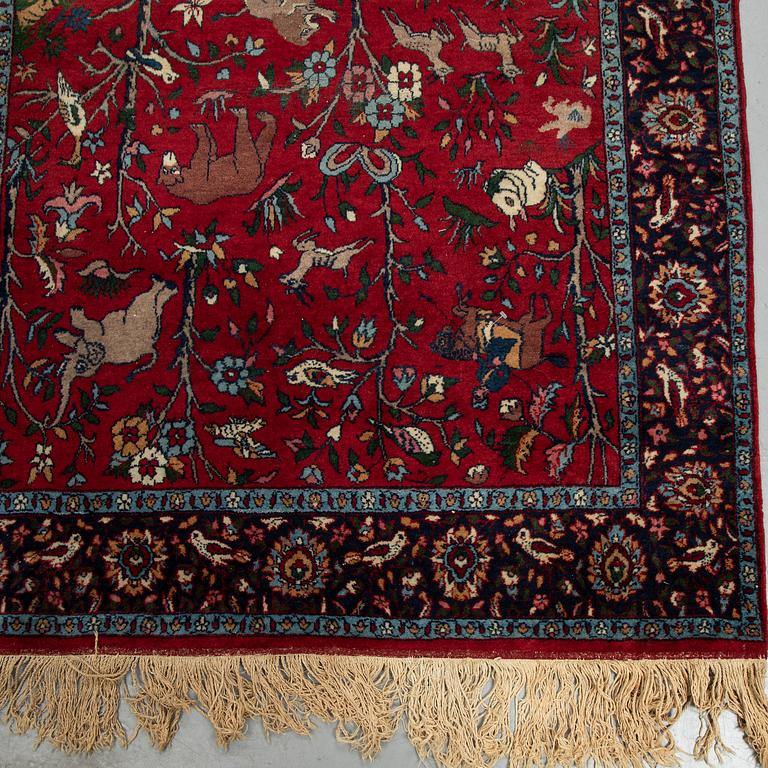 A carpet, oriental, figural, ca 199 x 119 cm.