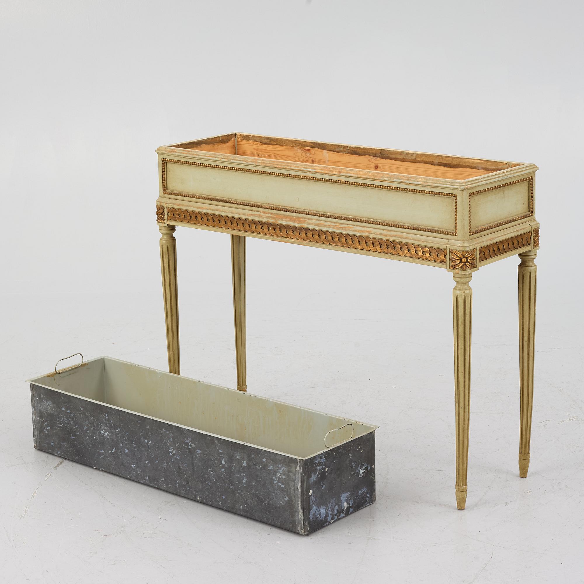 A Gustavian style flower table, mid/second half of the 20th century.