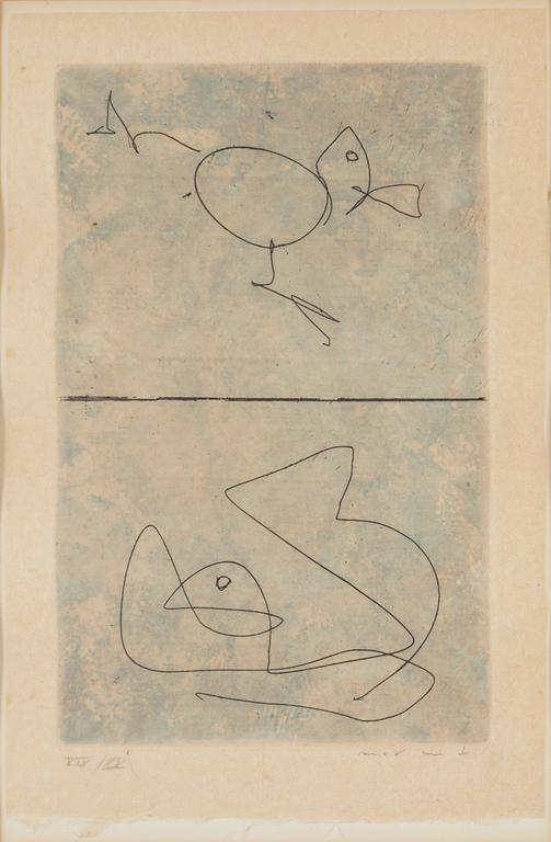 MAX ERNST, etching and aquatint, 1972, on Japon paper, signed in pencil and numbered XIX/XX.