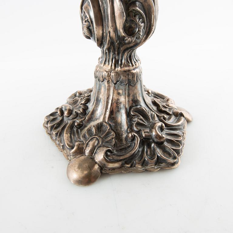 Carl Nyström essay bowl Neo-Rococo silver Stockholm 1850.