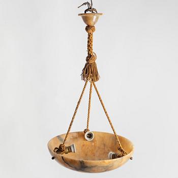 An alabaster ceiling lamp, 1920s.