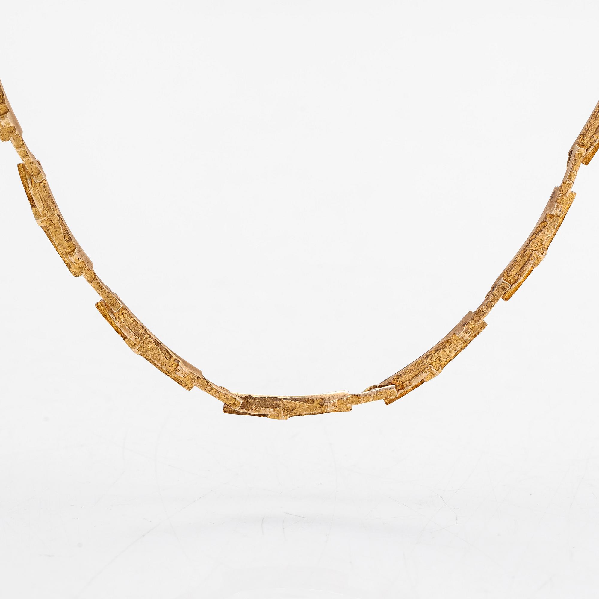 Björn Weckström, kaulakoru "Tunturi", 14K kultaa. Lapponia 1973.