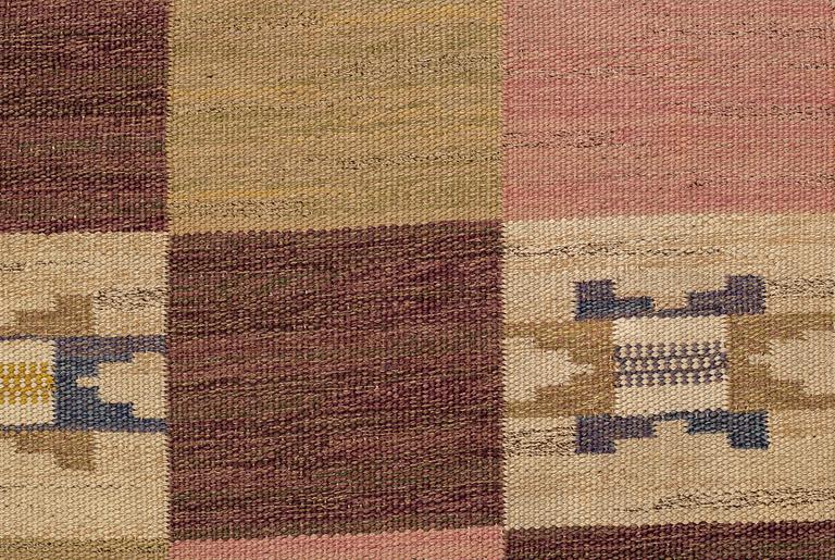 Märta Måås-Fjetterström, a carpet, "Rutmattan", flat weave, ca 290,5-294,5 x 200-203 cm, signed MMF.
