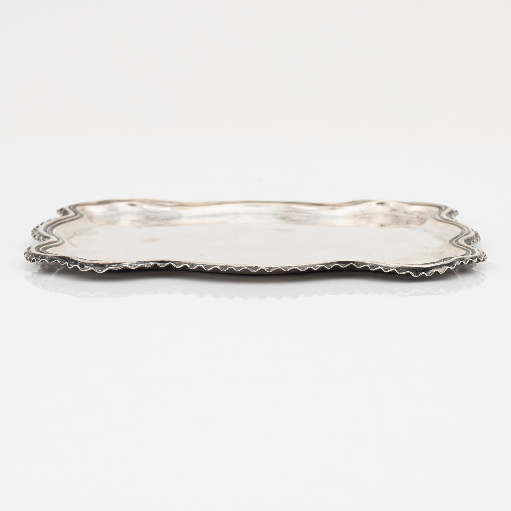 A Russian Silver Platter, Assay Master Stepan Belkin, Alderman Fedor Petrov, Moscow 1781.