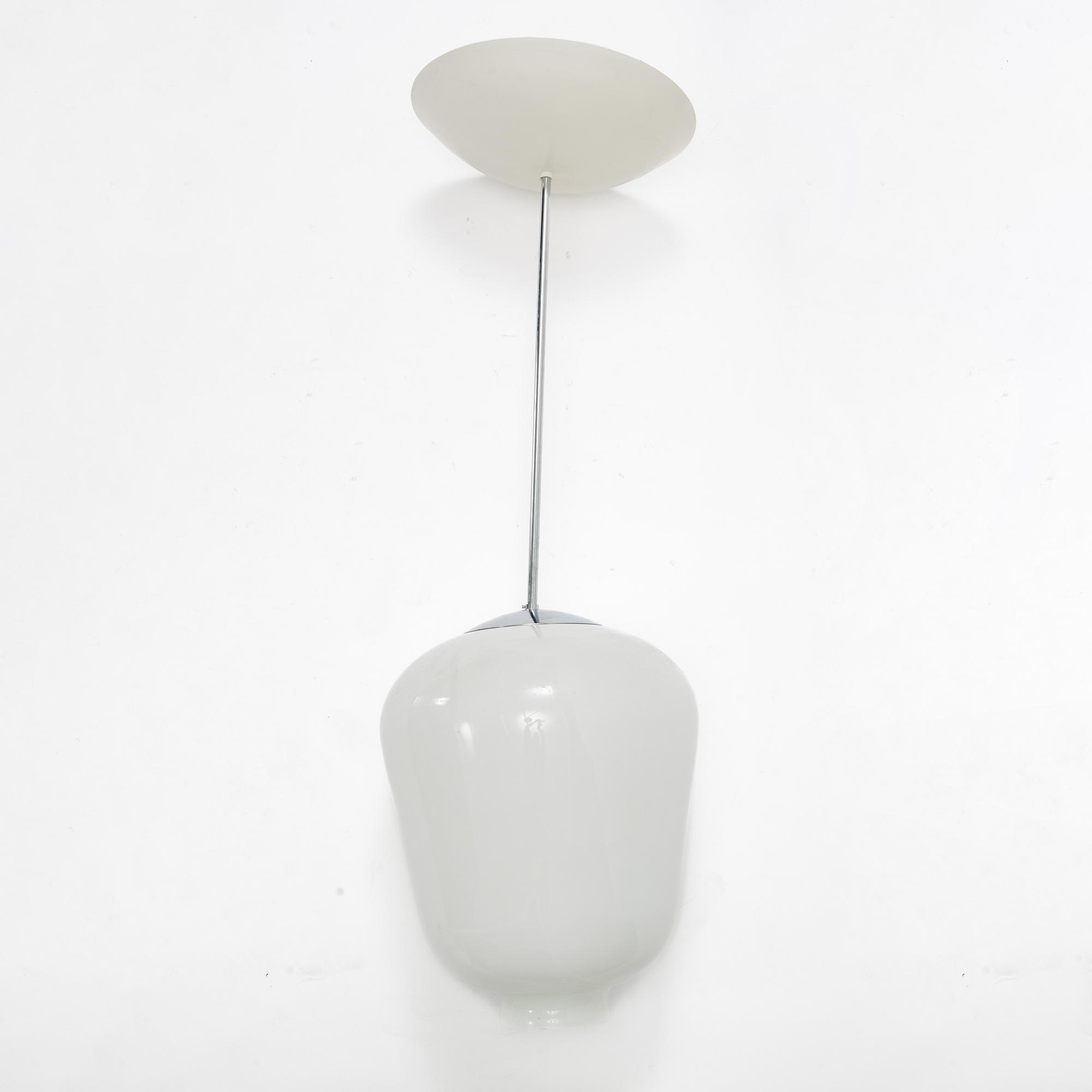Taklampa, "Zero", 1900-talets slut. med extra kupa.