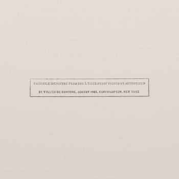 WILLEM DE KOONING, Poems by Frank O'Hara with litographs by Willem De Kooning. Limited Editions Club 1988, 174/550.