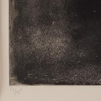 Johnny Friedlaender, färgetsning, signerad och numrerad 64/95.