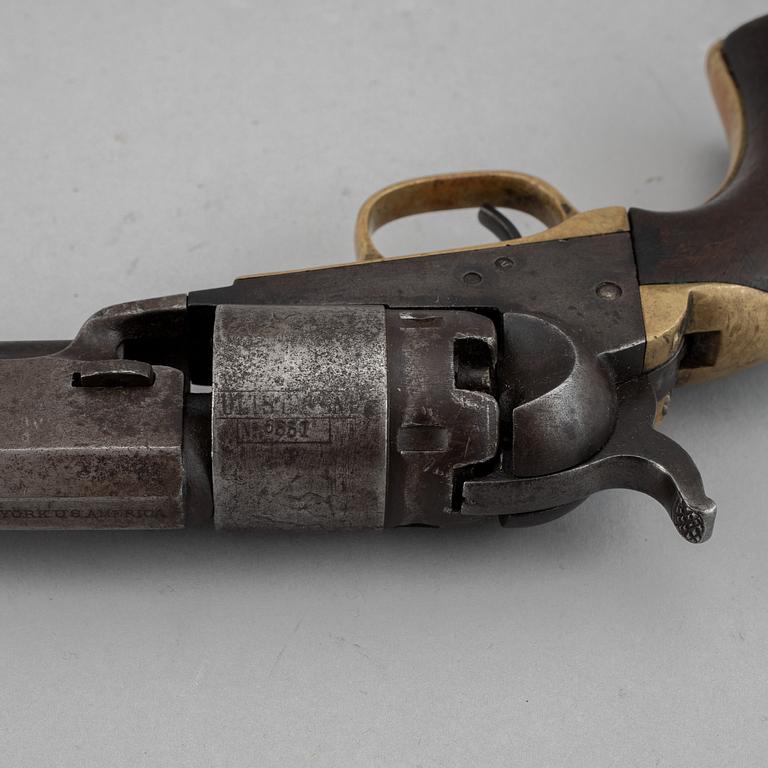 A cal.36 Colt 1862 Pocket revolver with serial no 6851.