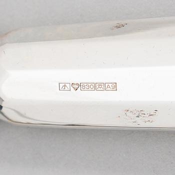 Pekka Piekäinen, Serving cutlery, 7 pcs, silver and stainless steel.