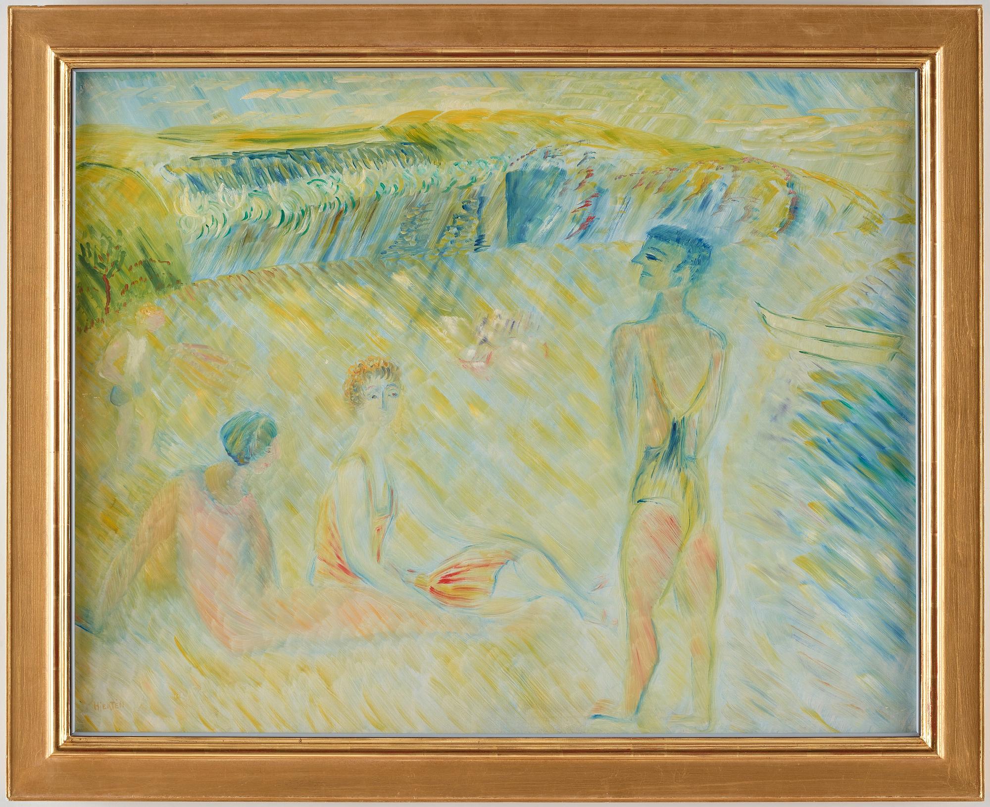 Sigrid Hjertén, "Badstranden vid Medelhavet".