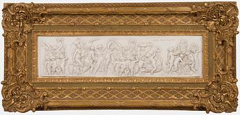 Relief, alabaster, 1800-tal.