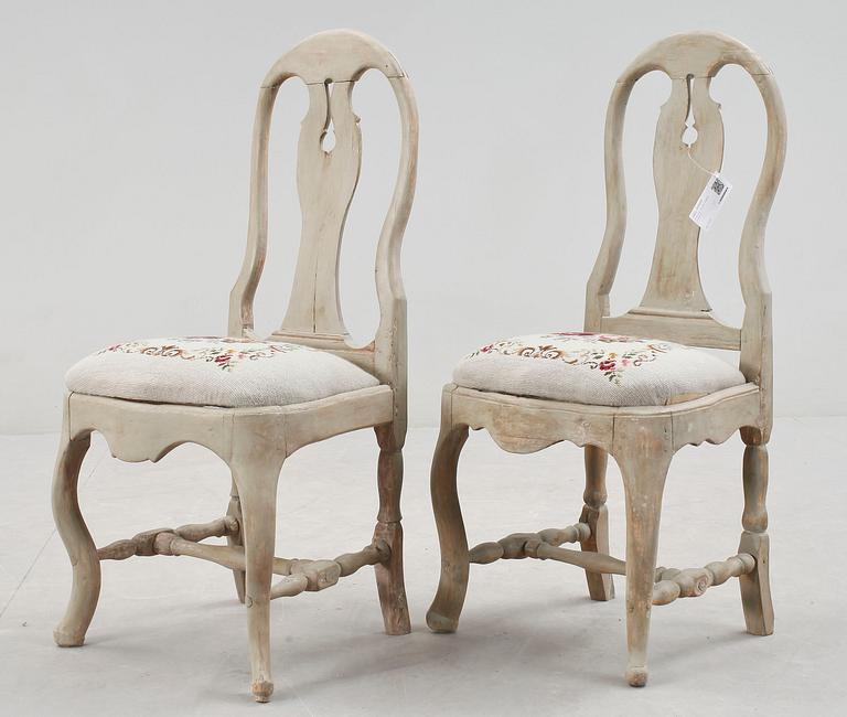 STOLAR, ett par, rokoko, 1700-tal.