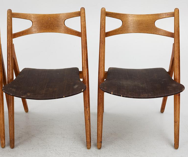 Hans J. Wegner, Six model CH-29 chairs Carl Hansen & Søn, mid-20th century.
