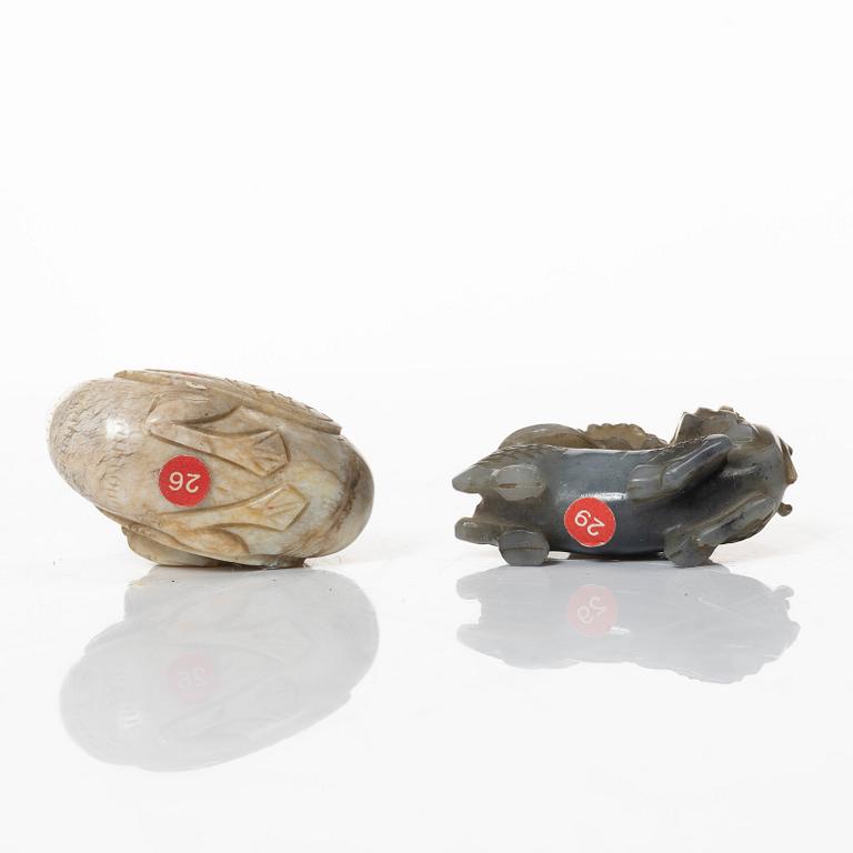 A group of four Chinese stone figures, 20th century.