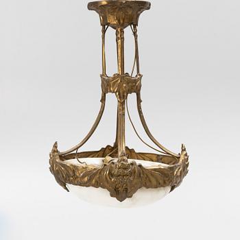 Alice Nordin, an Art Nouveau ceiling lamp, around 1900.