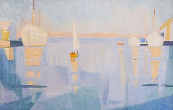 Carl Gunne, Harbour Scene.
