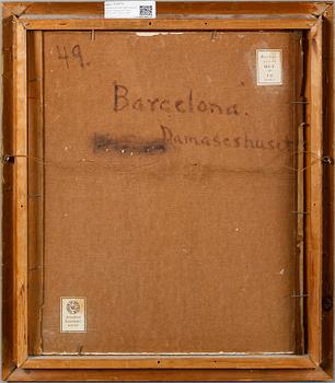 OKÄND KONSTNÄR, olja på pannå, signerad M Sten, 1900-talets första hälft.