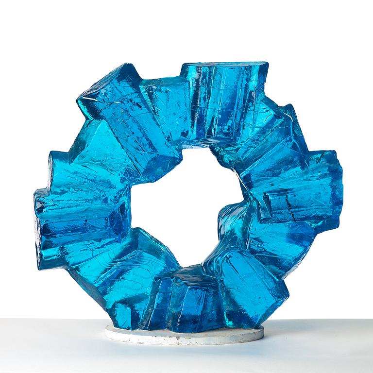 Edvin Öhrström, a 'Korona' cast glass sculpture, Lindshammar, Sweden 1960's.