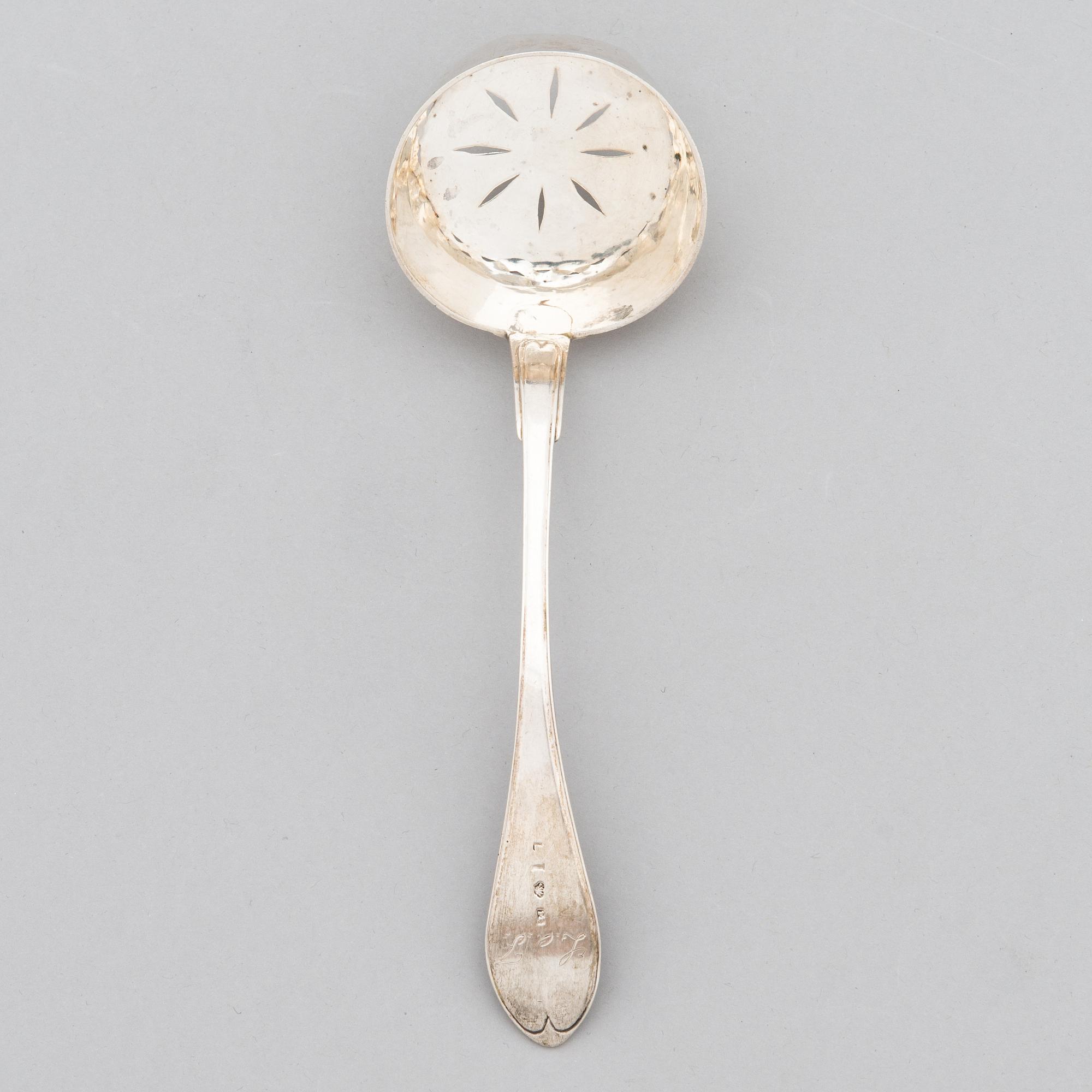 Johan Zettersten, A 19th-century silver sprinkle spoon, Lovisa, Finland 1818.