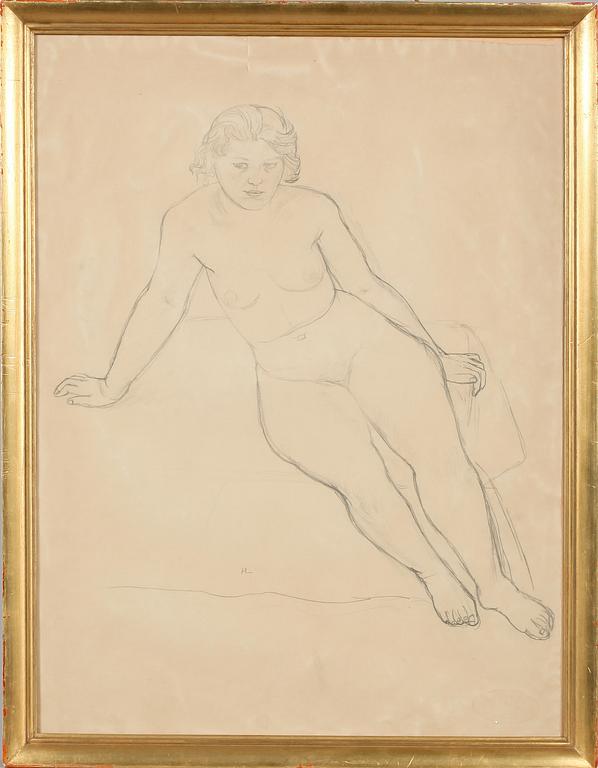 HILDING LINNQVIST, blyerts, signerad.