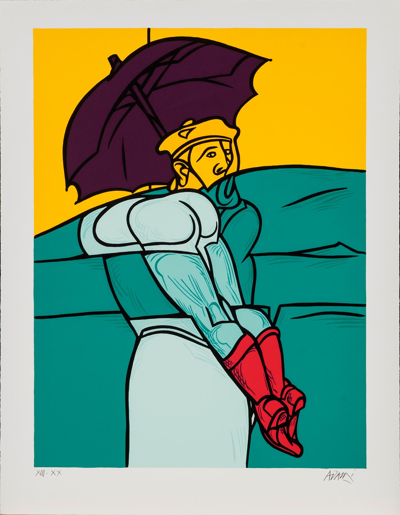VALERIO ADAMI, färgserigrafi, signerad och numrerad XIII.XX.