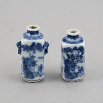 A group of blue and white porcelain, Qing dynasty, Kangxi (1662-1722).